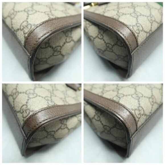 GUCCI Ophidia Brown Canvas Satchel Bag 950-100225 - Picture 6 of 12